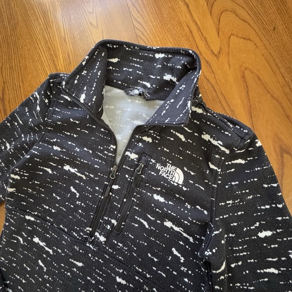 The North Face Black‎ White 1/2 Zip Fleece Pullover NF0A3RT8 Women's XS - Picture 1 of 6
